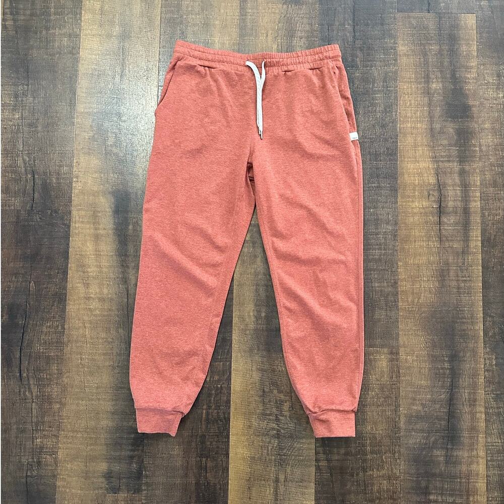 Vuori Performance Joggers Rust Red Drawstring Pan… - image 1